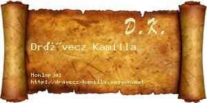 Drávecz Kamilla névjegykártya